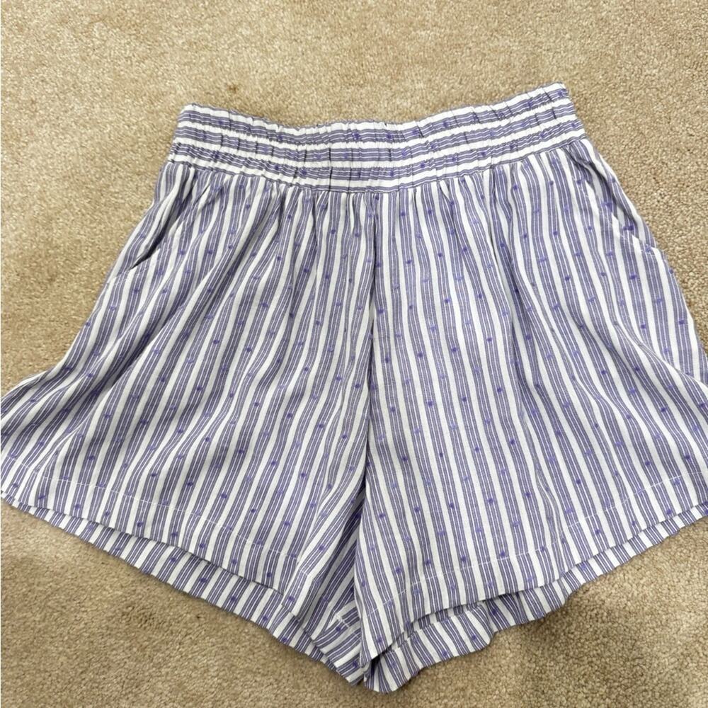 NWT Habitual Girls Purple and White Striped Shorts, size 14
